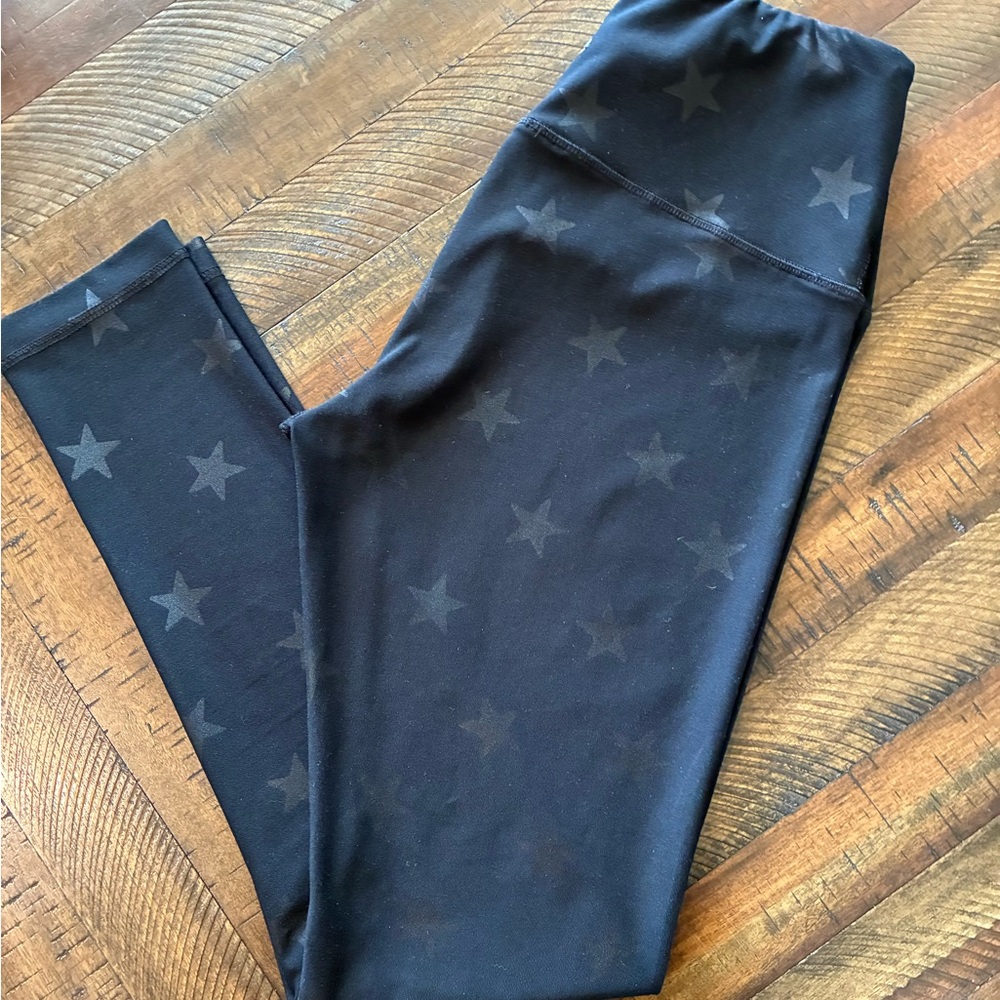 90 Degree By Reflex Black Star Leggings Sz M